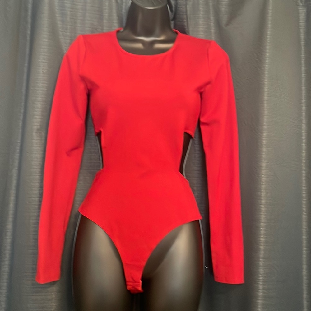 Lpa red cut out bodysuit